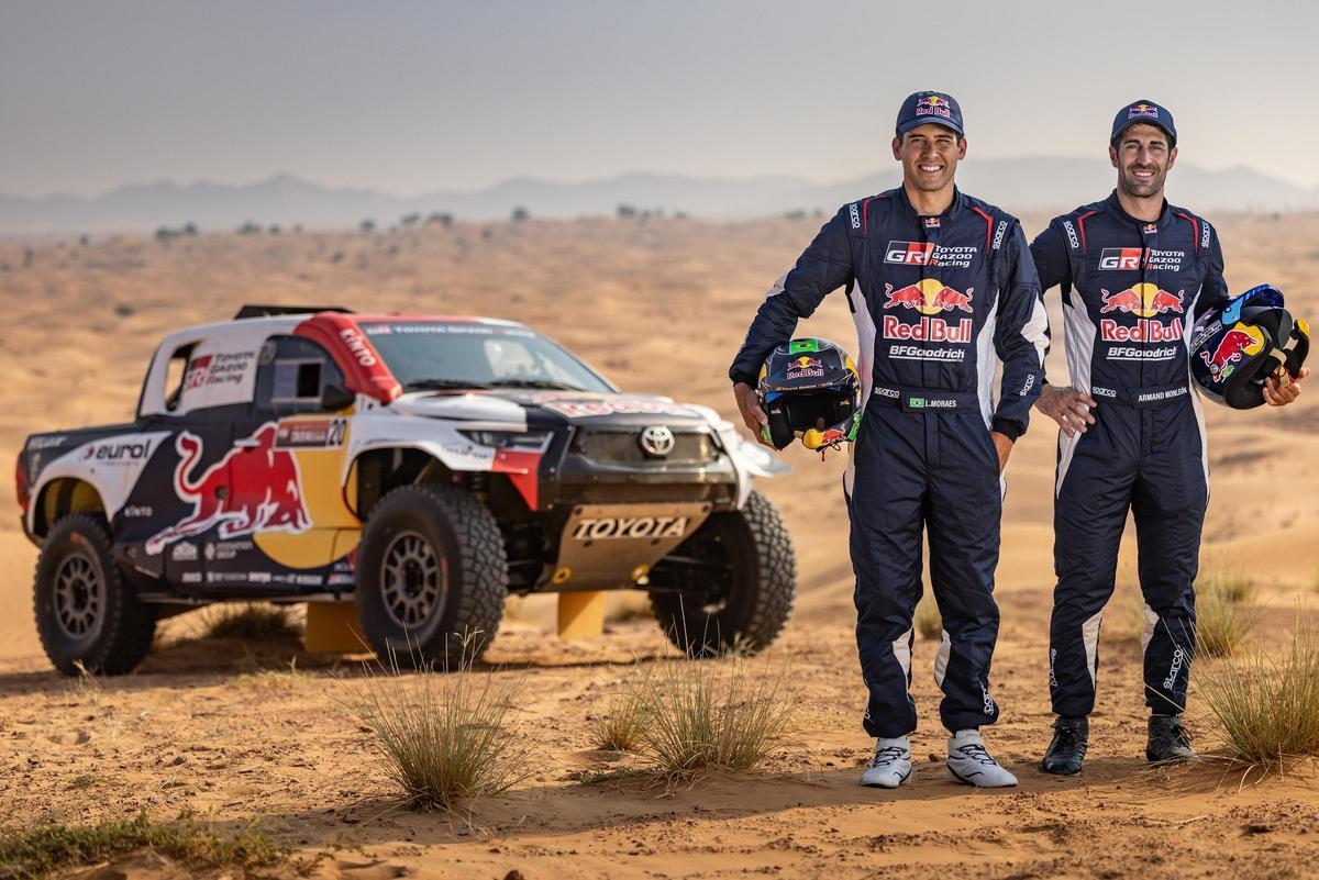 Armand Monleón (dreta) acompanyarà Lucas Moraes en el seu debut al Dakar