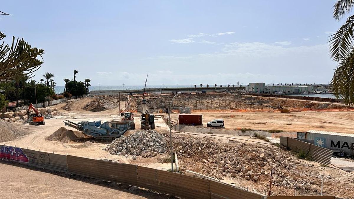 Aspecto que presenta el proyecto del Puerto de Torrevieja en estos momentos
