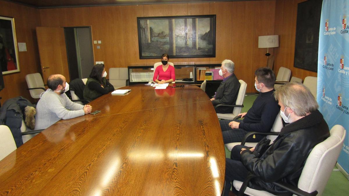 Reunión de los alcaldes de La Guareña con Clara San Damián.