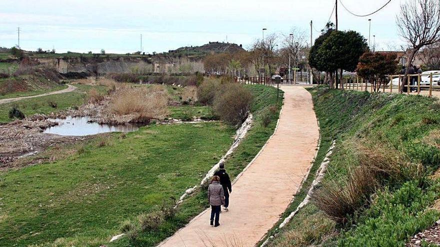 Un tram del riu Anoia, a la zona d'Igualada