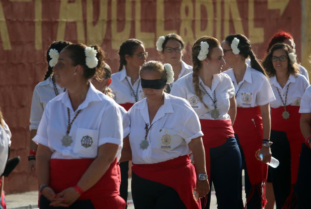 Salida procesional de la Virgen del Carmen de la barriada de El Palo.