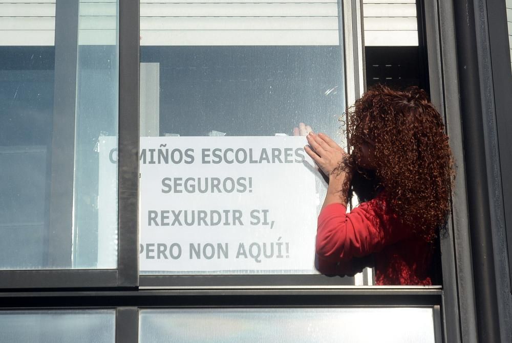 Protestas en Pontevedra contra el centro rexurdir