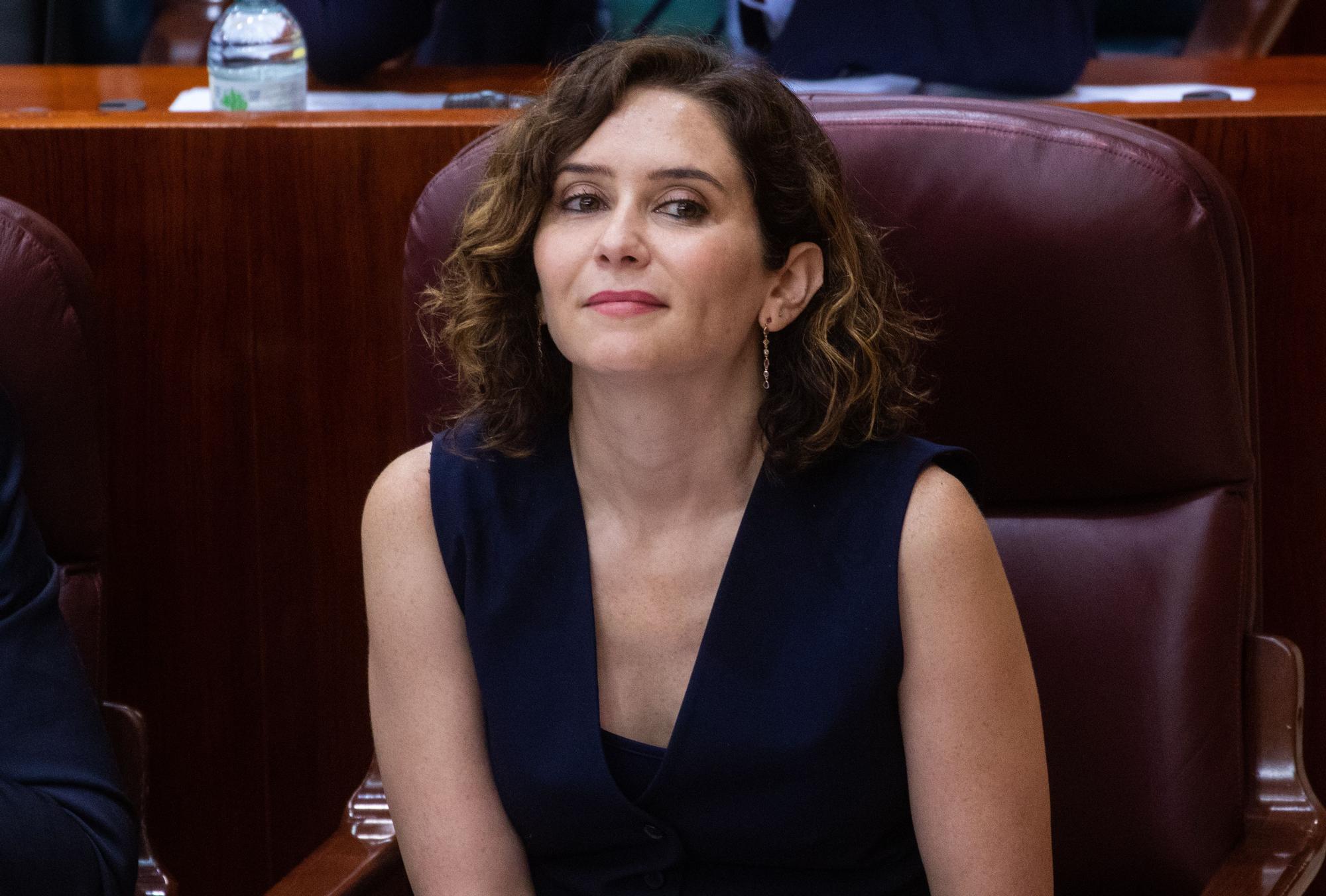 Isabel Díaz Ayuso en la Asamblea de Madrid.