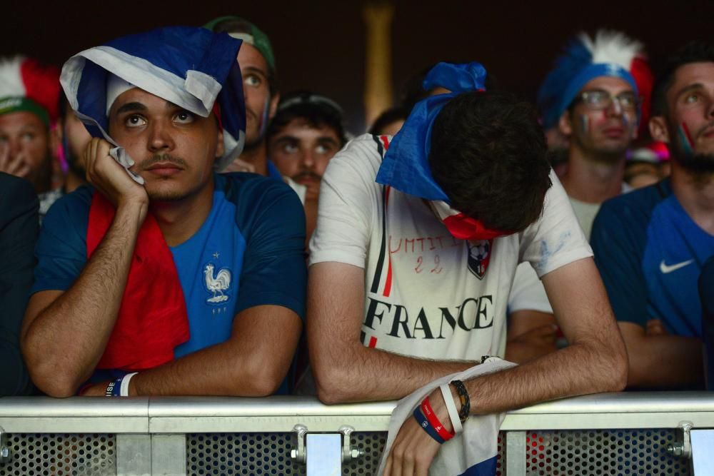 La afición de Francia, desolada