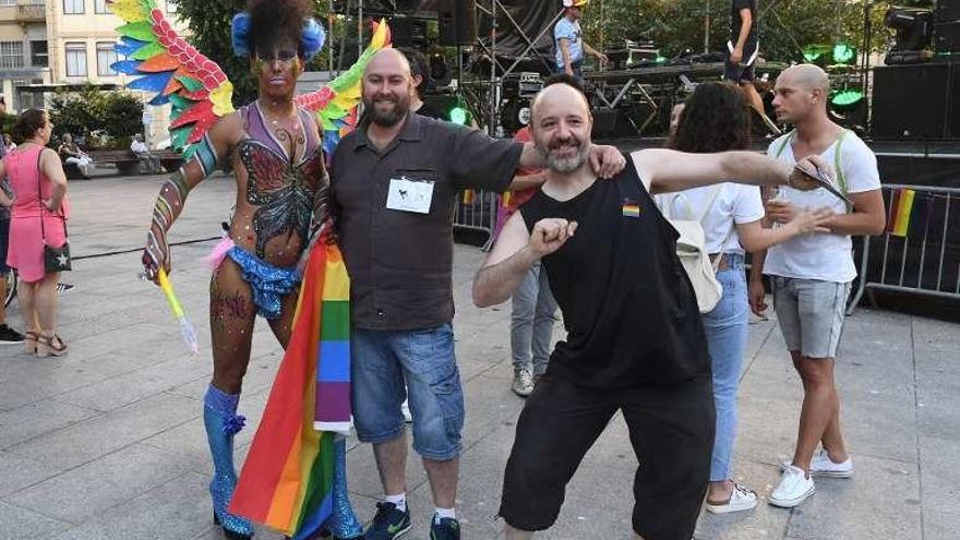 Celebración del Orgullo LGTBQI, el sábado en la plaza de España.