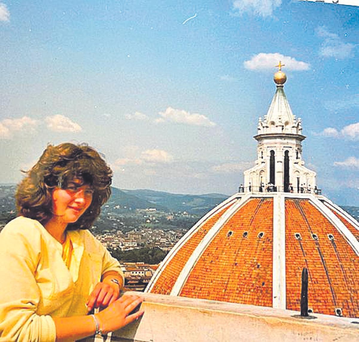 Evi Rauter a Florència l'any 1988