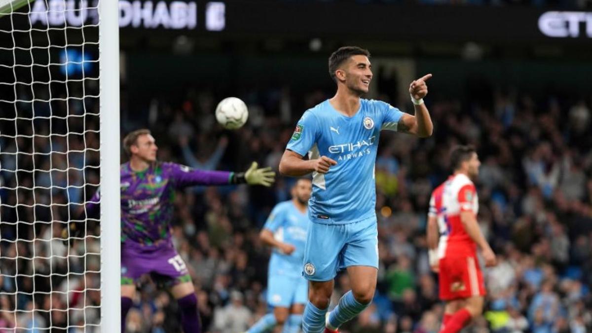 Ferran, con la camiseta del City