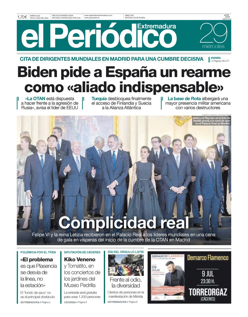 Consulta la portada correspondiente al día 29 de junio del 2022