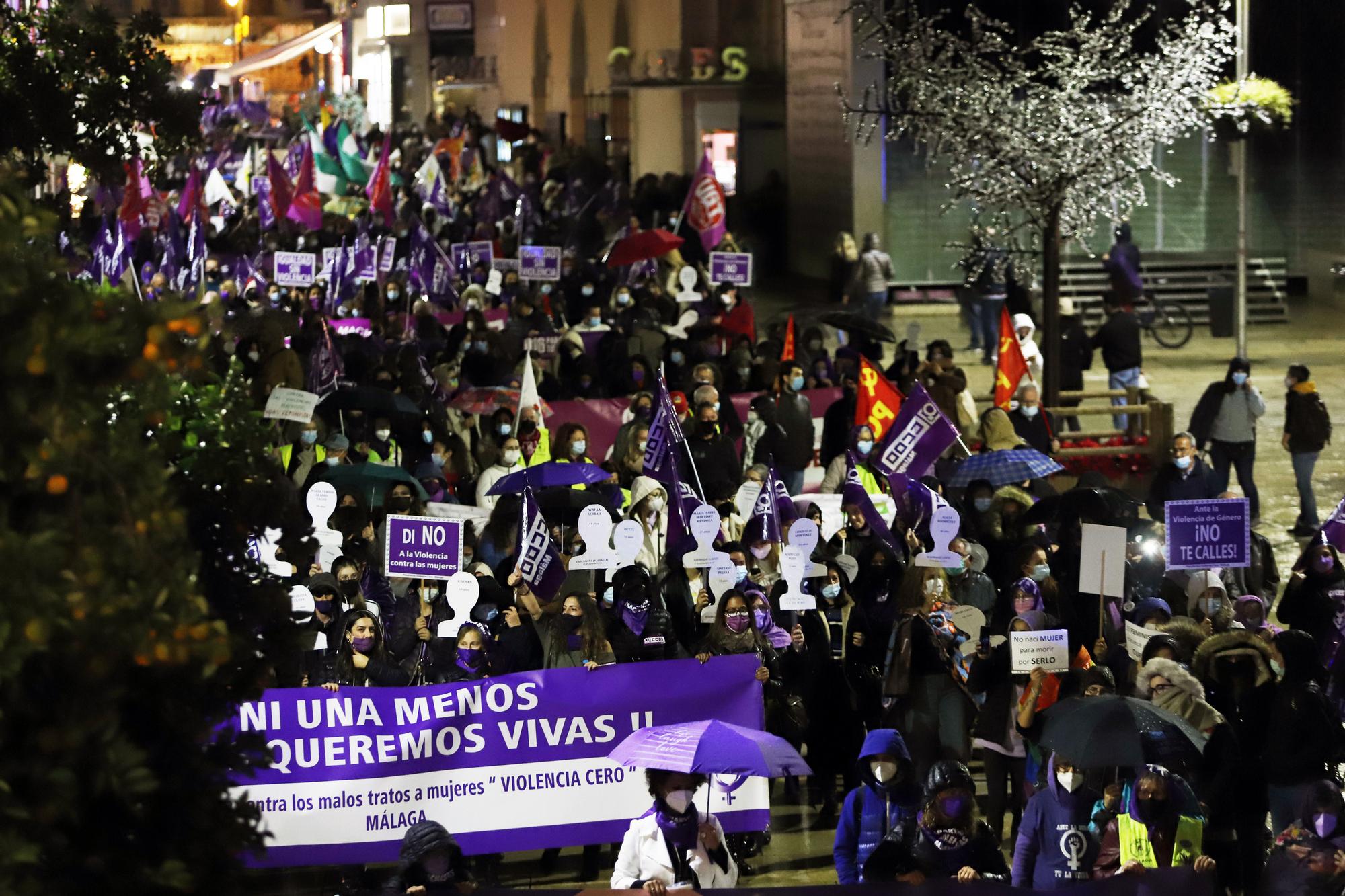 Manifestación del 25N contra la violencia machista en Málaga