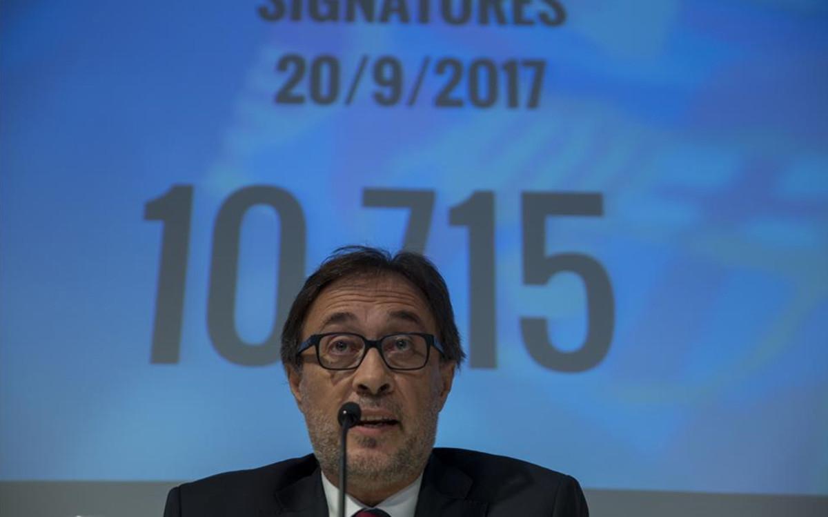 Benedito, durante su rueda de prensa
