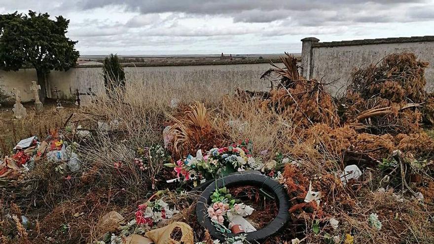 Residuos acumulados en el cementerio de Villafáfila. | PSOE