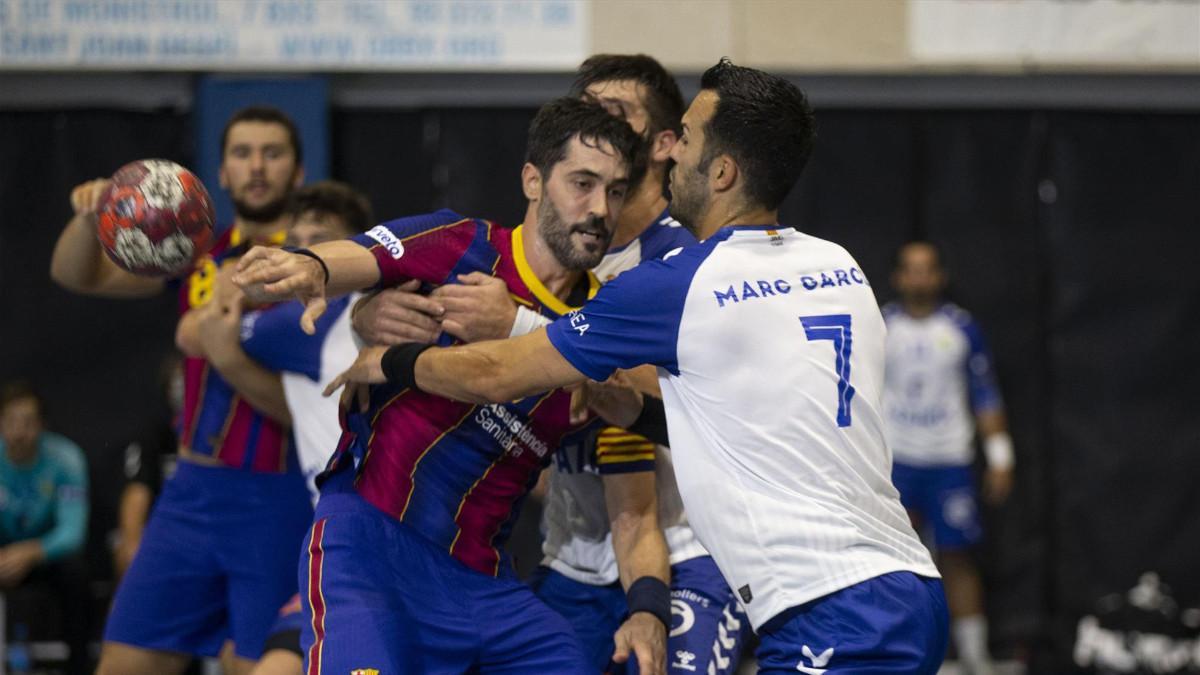 Imagen de un duelo entre Barça y Granollers de esta temporada