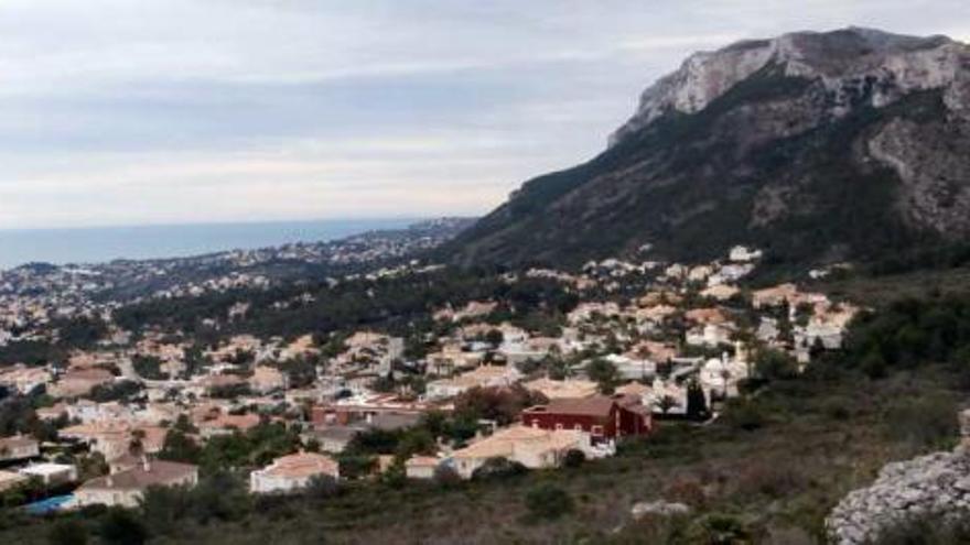 Imagen tomada desde el yacimiento de Benimaquia de los chalés de la urbanización Marquesa.