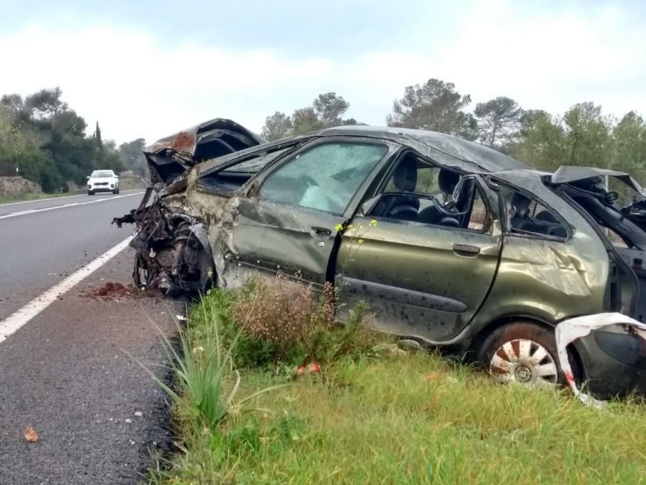 Accidente en la carretera vieja de Sineu