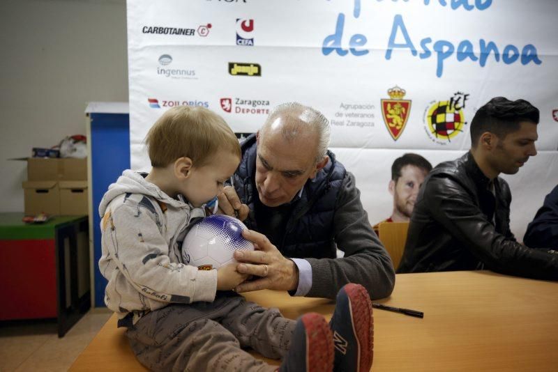 Cani, Cedrún y Lafita visitan a los niños de Aspanoa