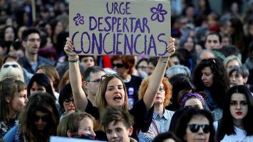 Manifestación contra la sentencia de &quot;la Manada&quot;, el viernes en Madrid.