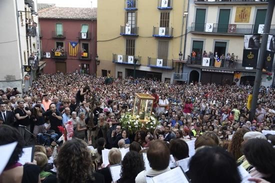 Berga rep a la Mare de Déu de Queralt