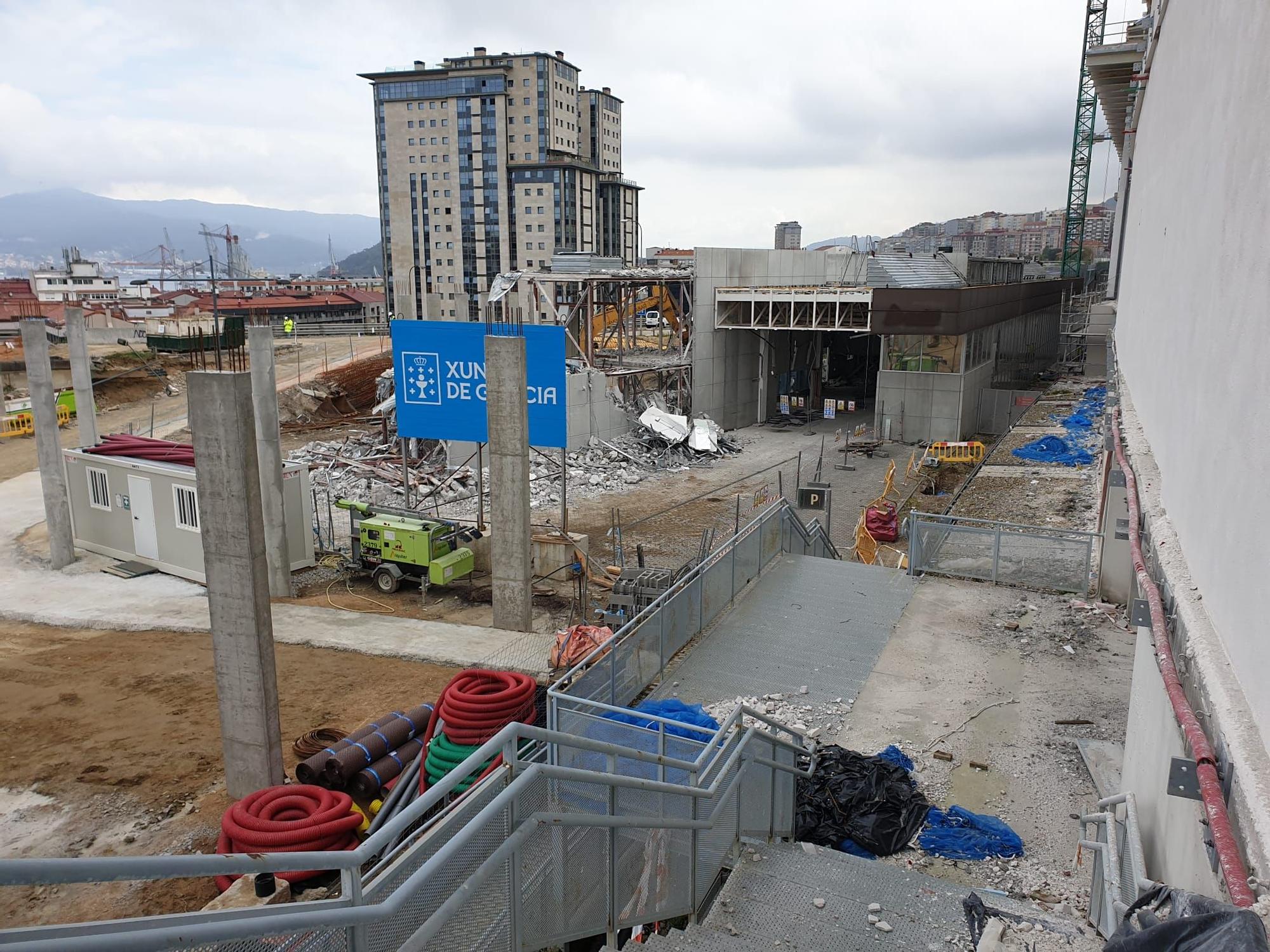 Visita a las obras de la nueva estación de autobuses de Vigo