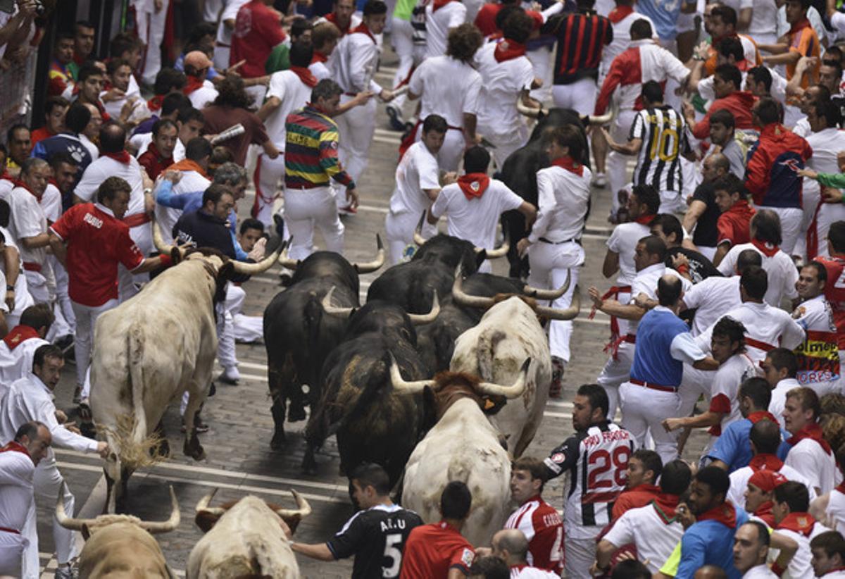 Imatge del transcurs del setè ’encierro’.