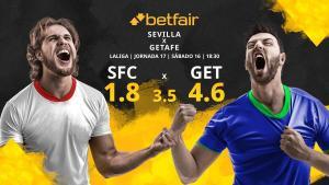 Sevilla FC vs. Getafe CF: horario, TV, estadísticas, clasificación y pronósticos