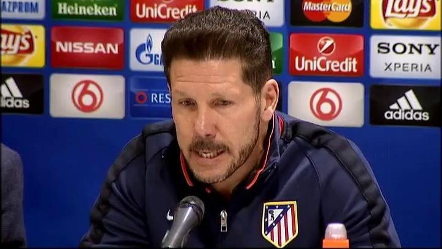 Simeone desvela las armas del Atlético: &quot;Entusiasmo y fortaleza para esta ilusión que es la Champions&quot;