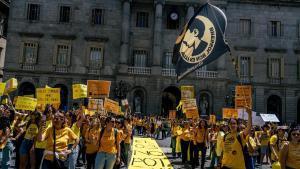 Manifestación educativa en Catalunya, este curso.