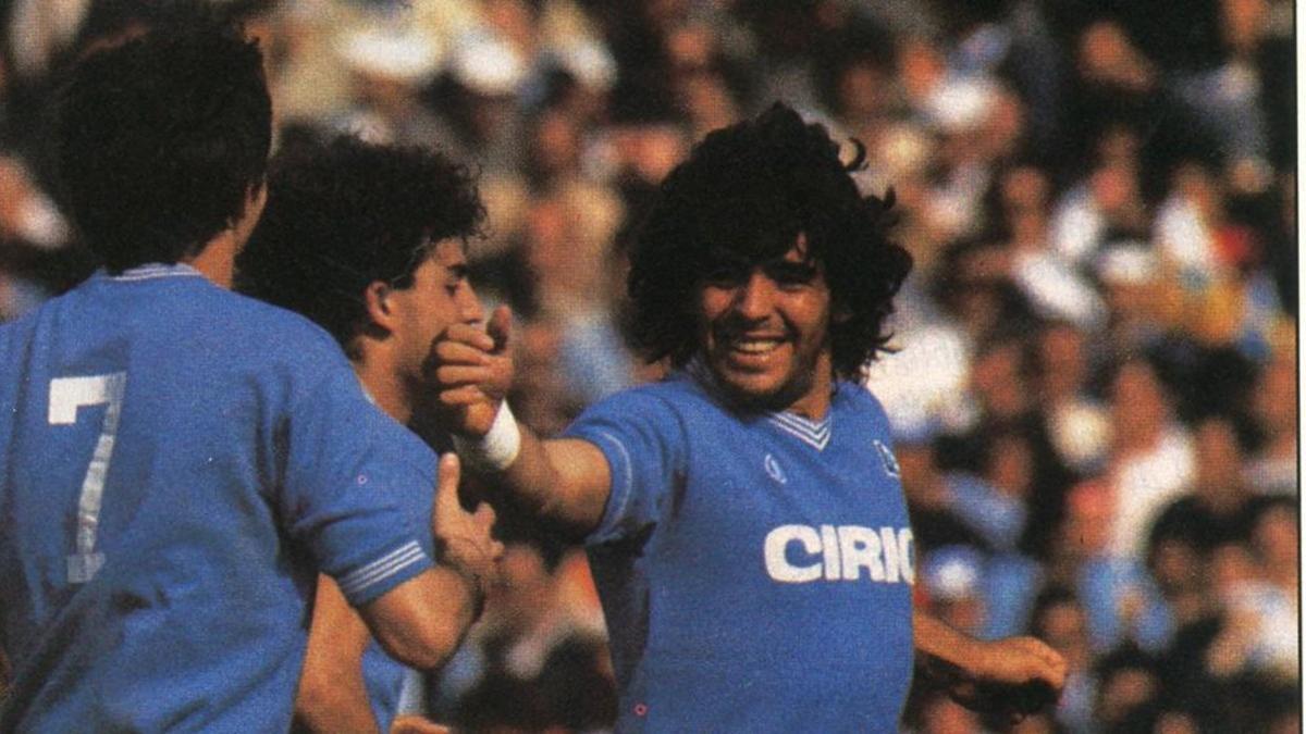 Maradona, en una imagen como jugador del Nápoles