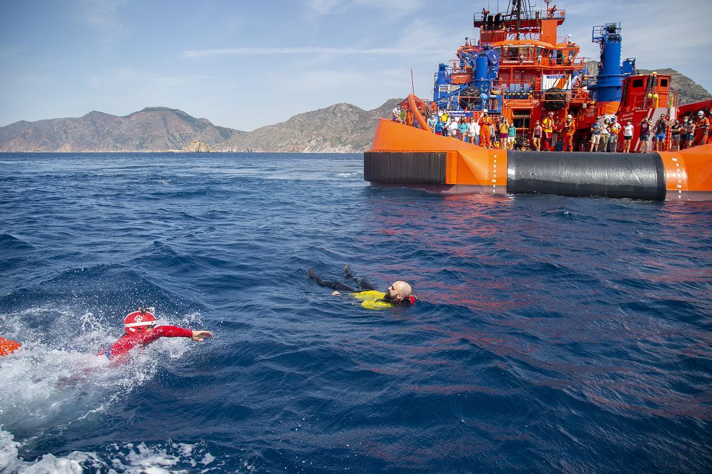 Simulacro rescate Salvamento Marítimo y cruz roja