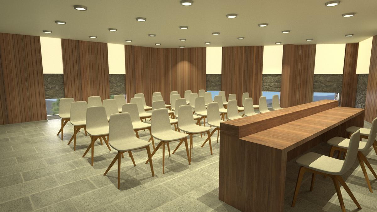 Simulació de la futura sala de conferències