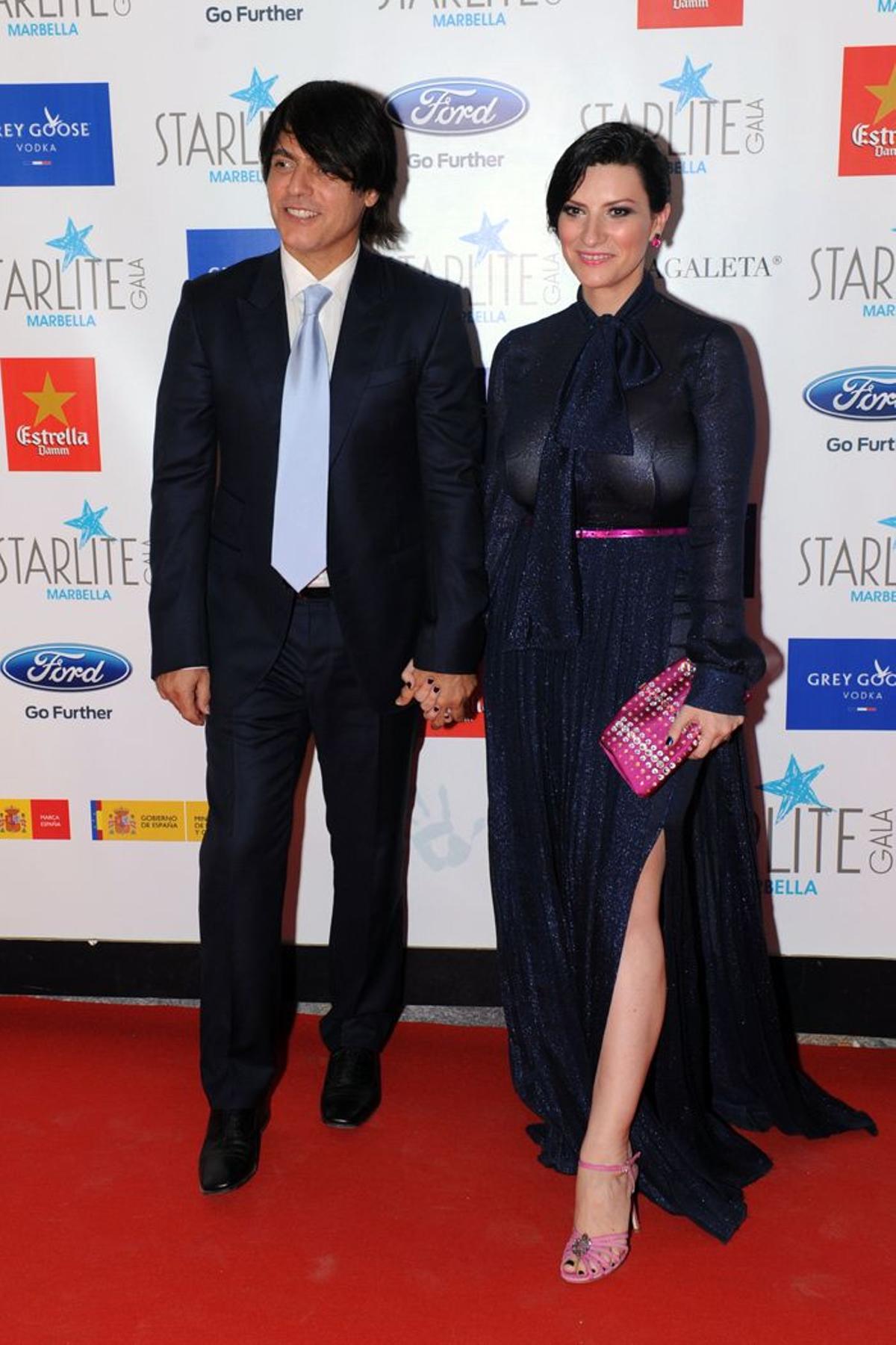 Laura Pausini y su marido en Starlite Marbella