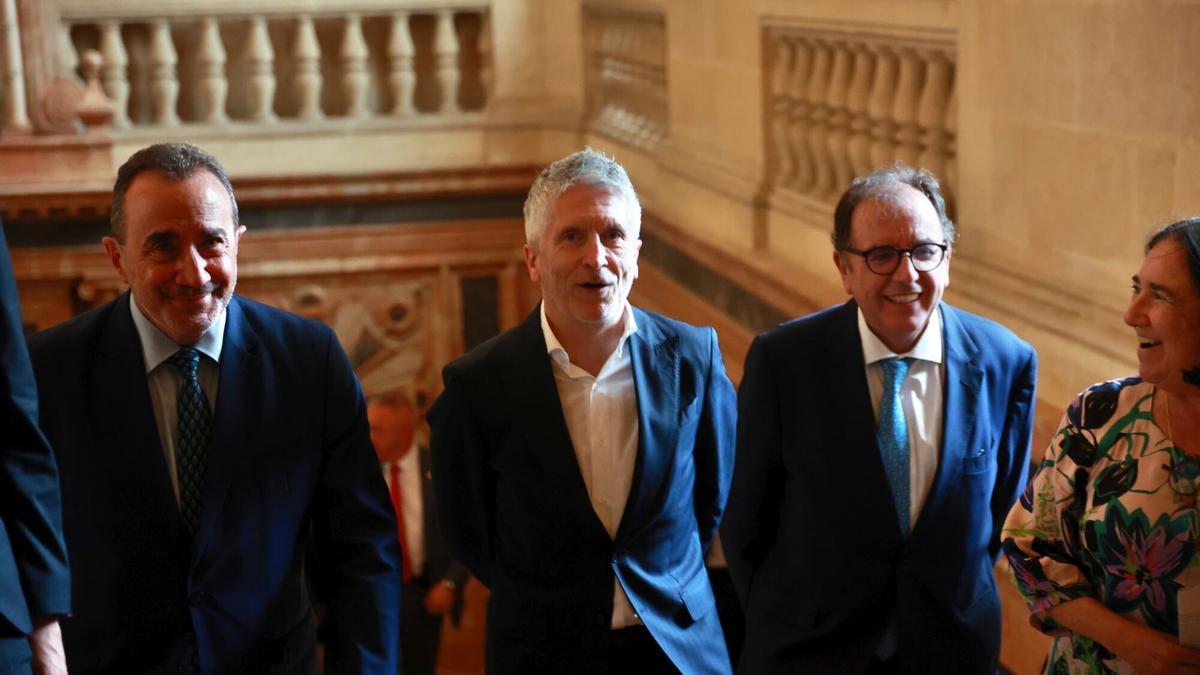 El ministro del Interior, Fernando Grande-Marlaska, este lunes en Sevilla.