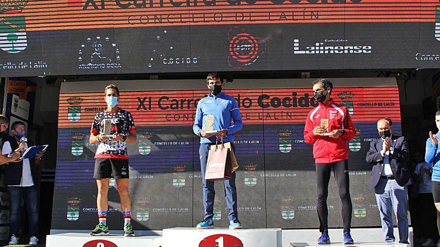 Podio masculino absoluto de los 10 kilómetros. |   // BERNABÉ/ANA AGRA