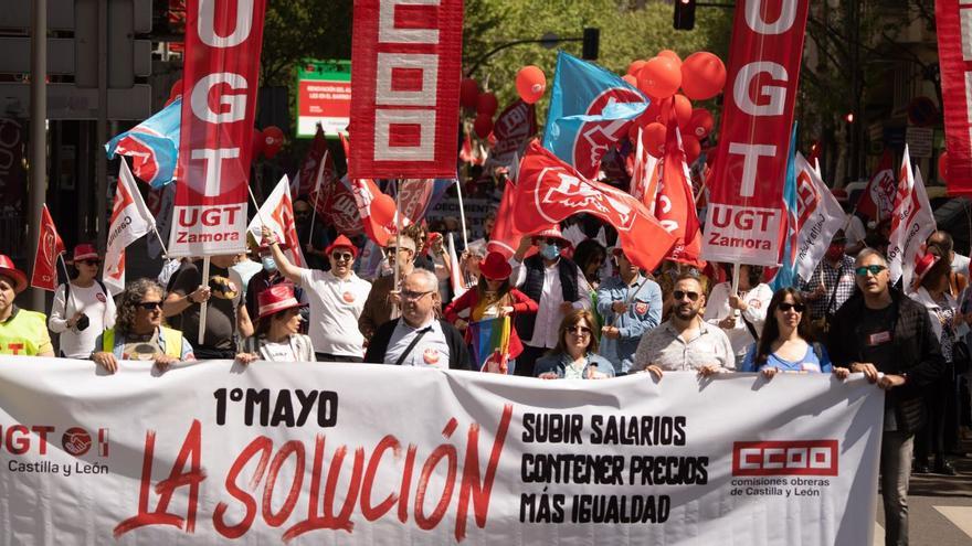 Los sindicatos defienden la mejora de los salarios y una mayor igualdad social en Zamora