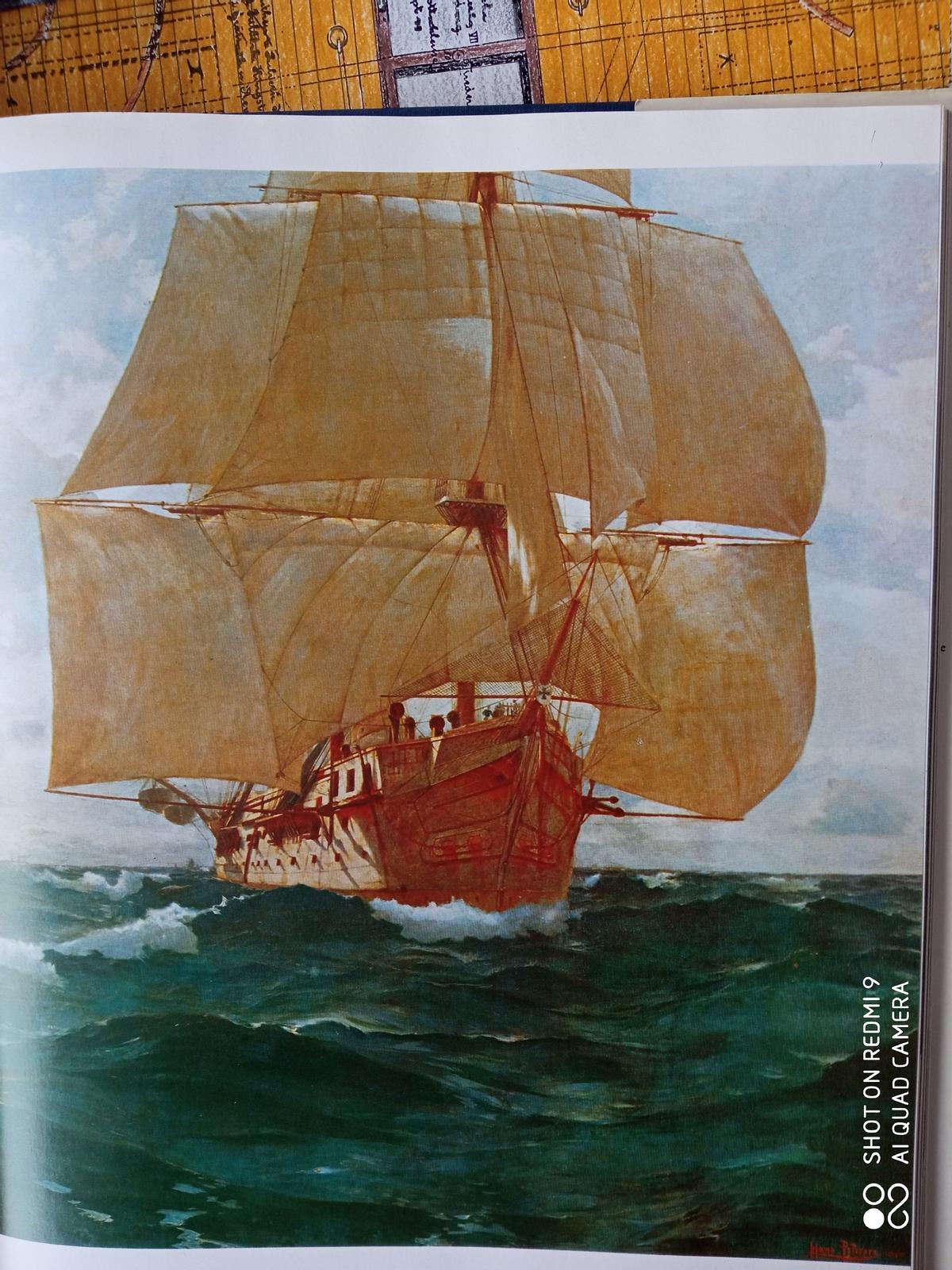 La ‘Gneisenau’, inmortalizada por el pintor Hans Petersen. La obra obtuvo un primer premio en la Exposición Universal de París de 1900.