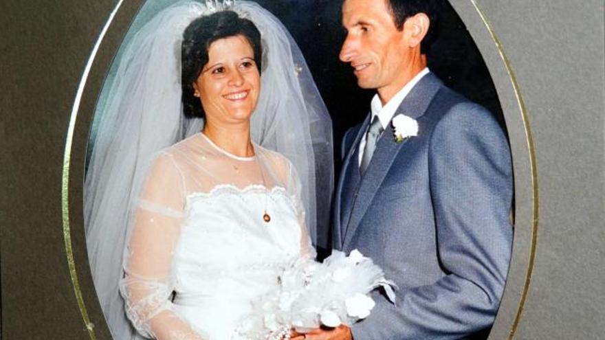 Maxi Matías y José Serveto, el día de su boda, el 28 de septiembre de 1985