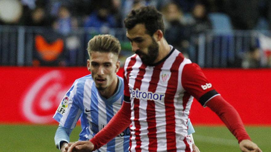 Imagen del partido de ida en La Rosaleda.