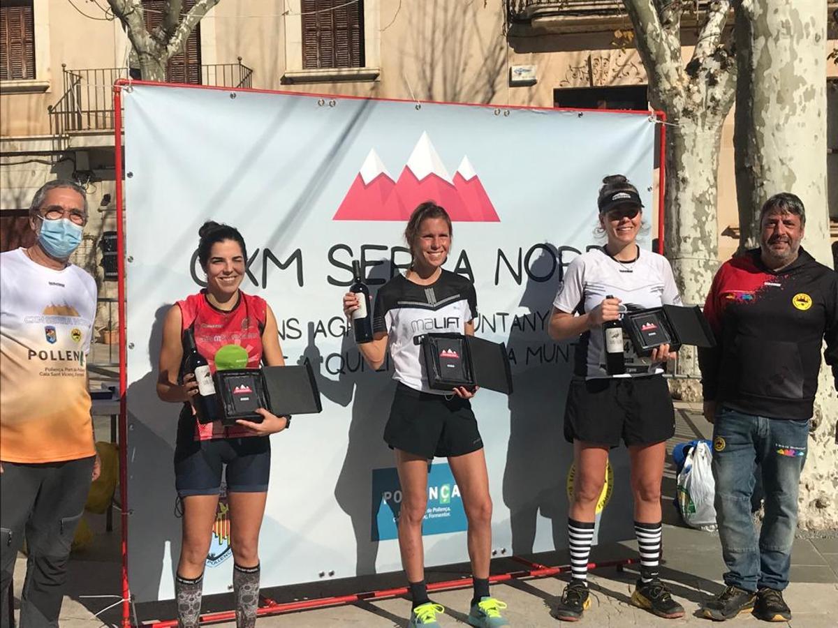 Podio femenino de la CxM Serra Nord
