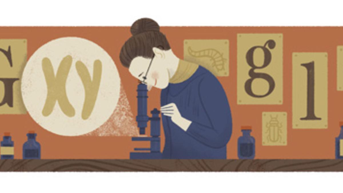 Nettie Stevens, la investigadora a la que hoy Google rinde homenaje.