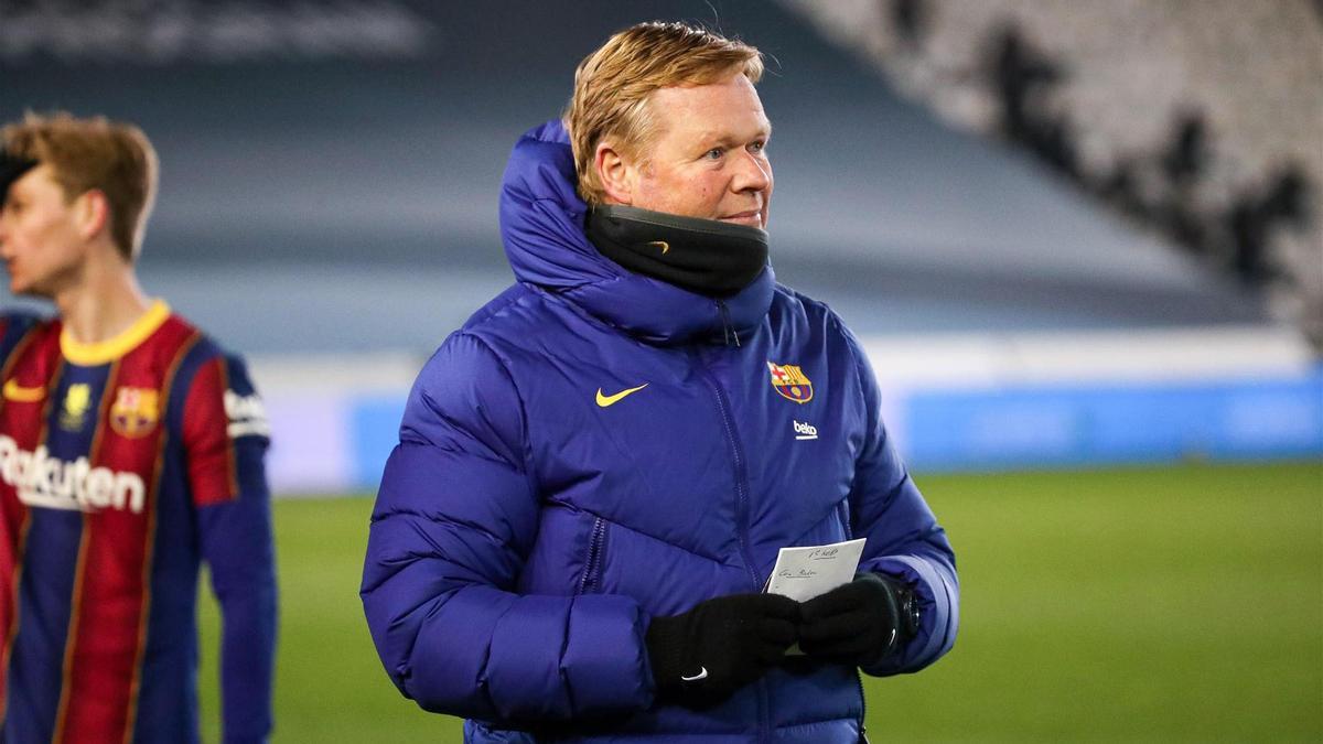 Koeman durante el partido