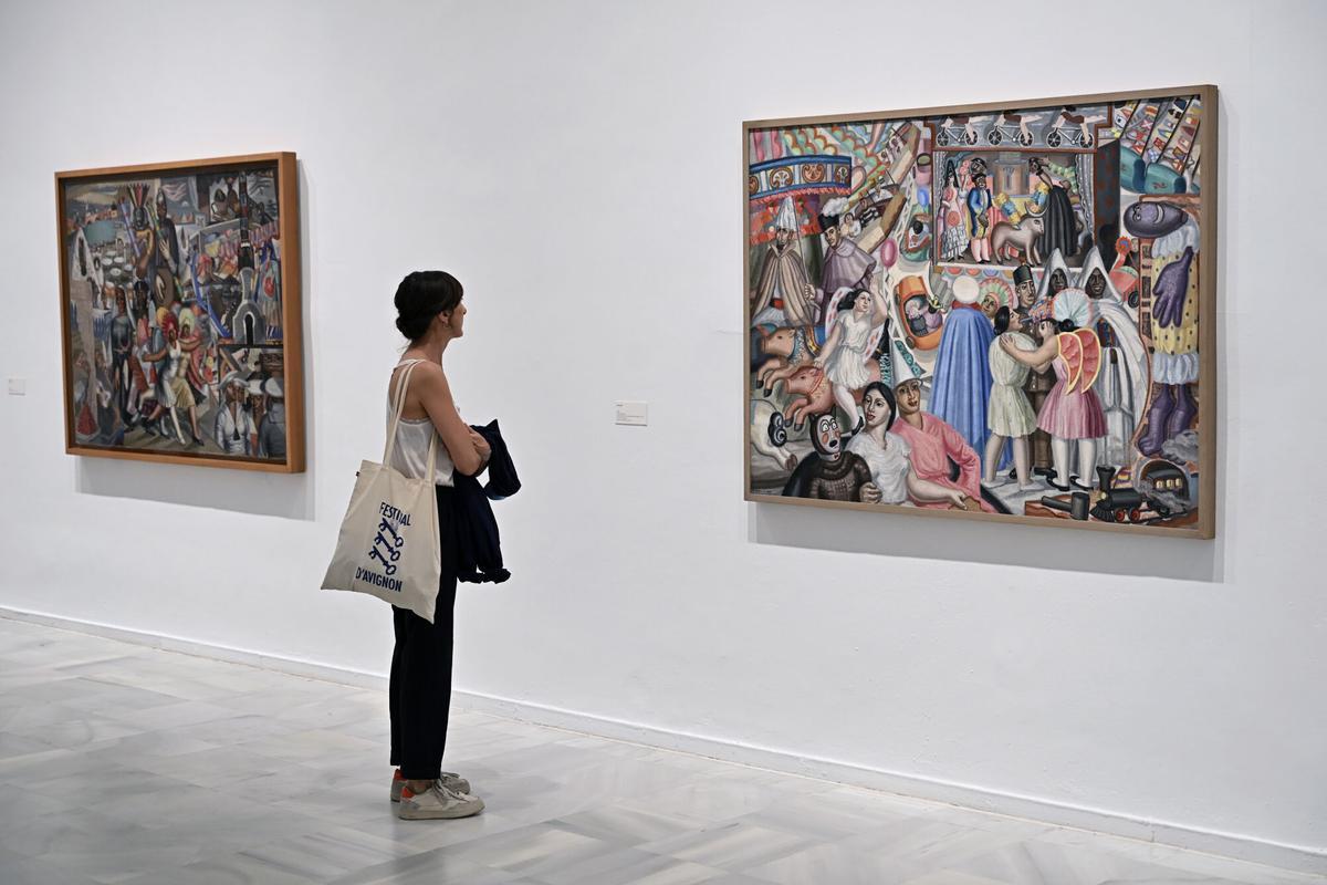 FOTODELDÍA MADRID, 07/10/2025.- El Museo Reina Sofía presenta este martes la exposición 'Maruja Mallo: Máscara y compás'. EFE/ Fernando Villar
