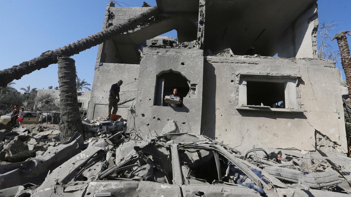 Edificio destruido en Gaza