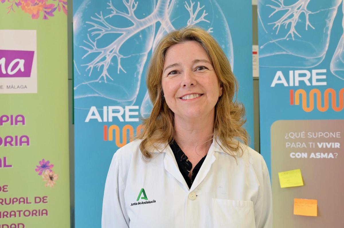 La doctora Alicia Padilla, responsable de la unidad de Asma Grave del servicio de Neumología del Hospital Universitario Virgen de la Victoria