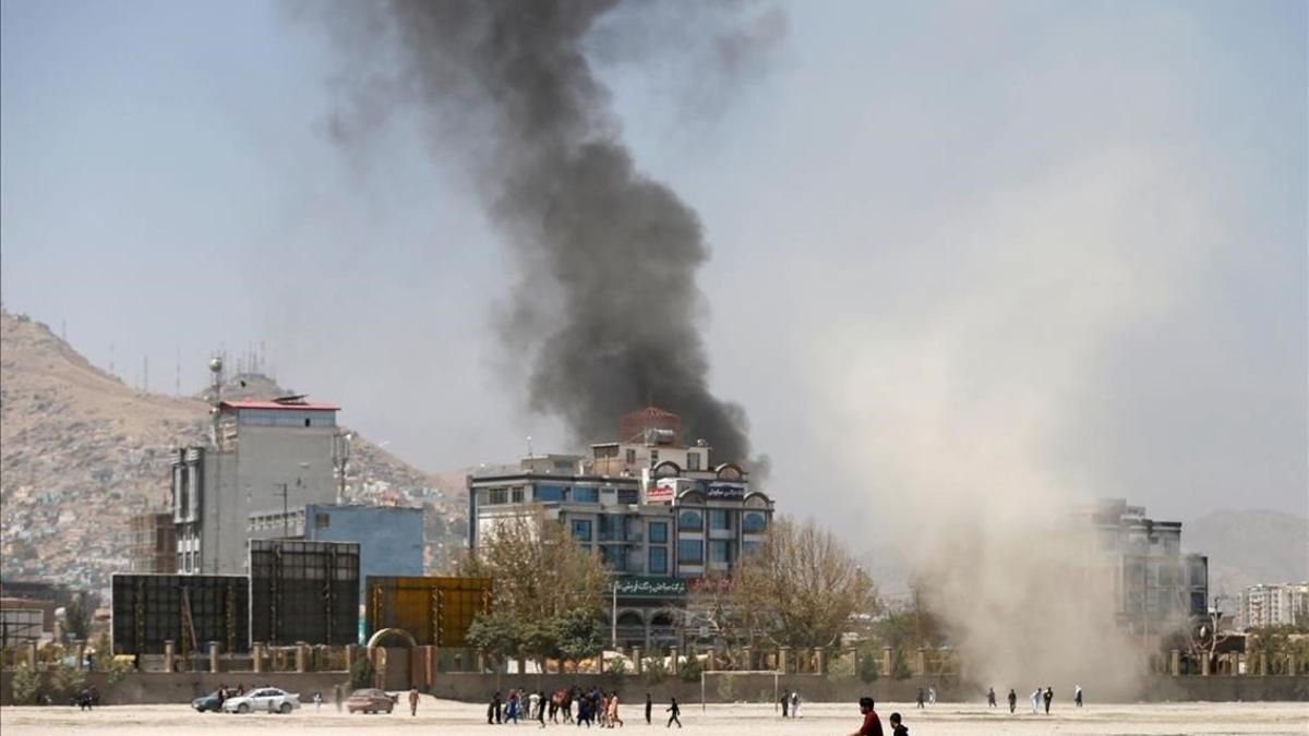 Una explosión en Kabul hoy por la mañana.