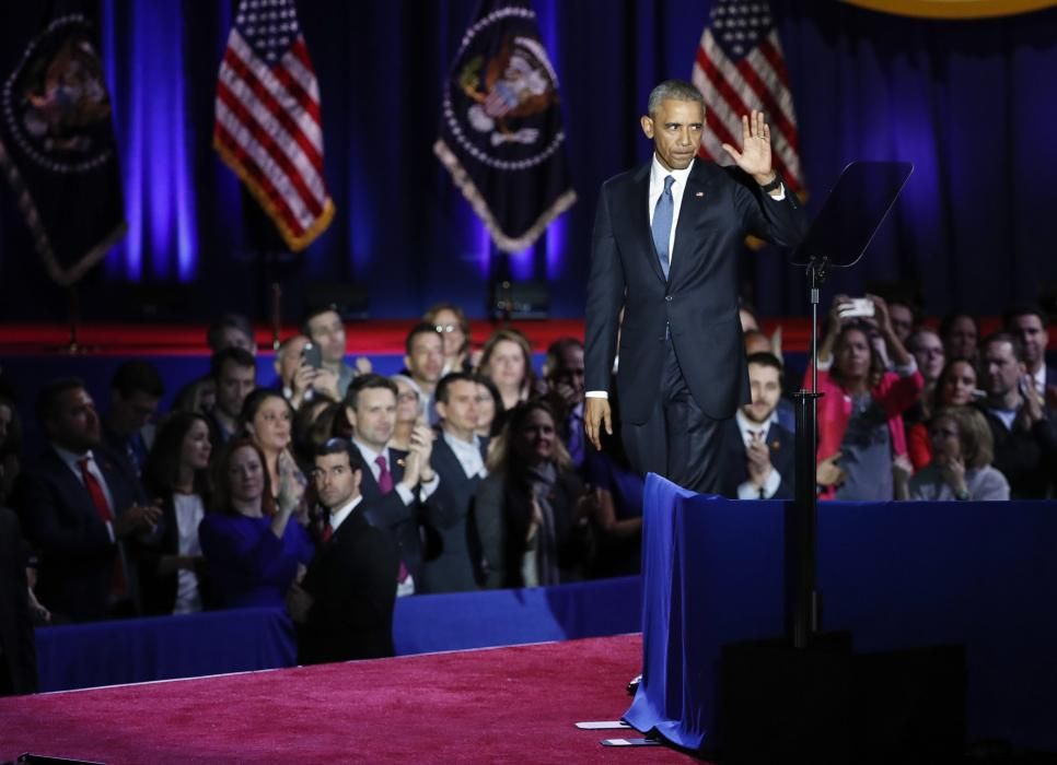 El último discurso de Barack Obama, en imágenes