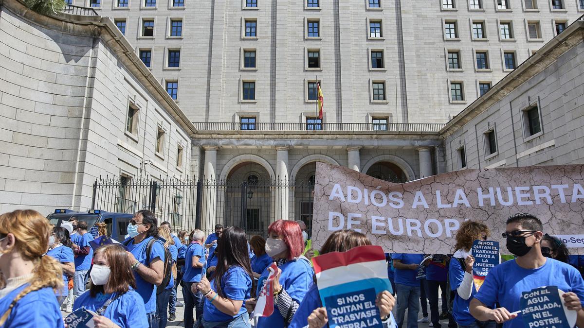 Manifestación de regantes en Madrid