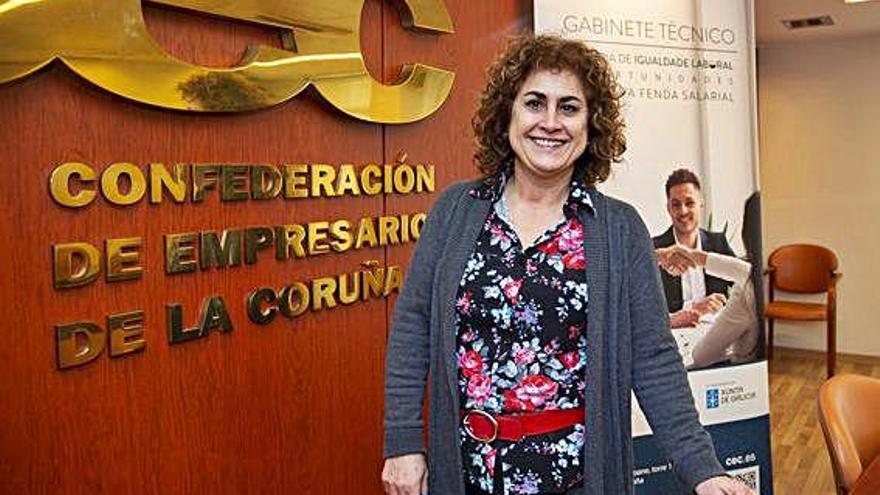 Lucía Rial, en la sede de la Confederación de Empresarios.