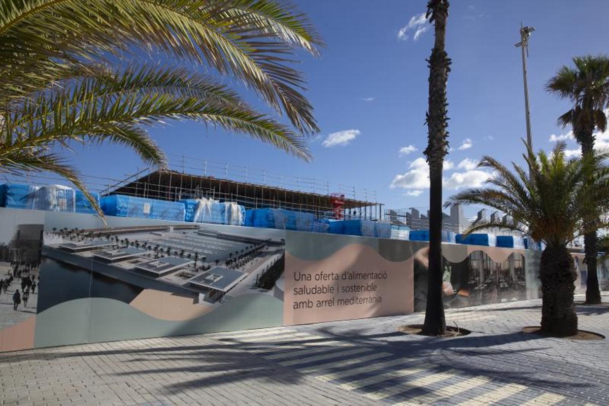 Obras en el Port Olímpic, el futuro balcón gastronómico