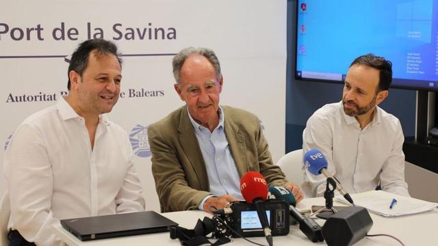 Llorenç Córdoba, Javier Sanz y Toni Ginard, durante la rueda de prensa.