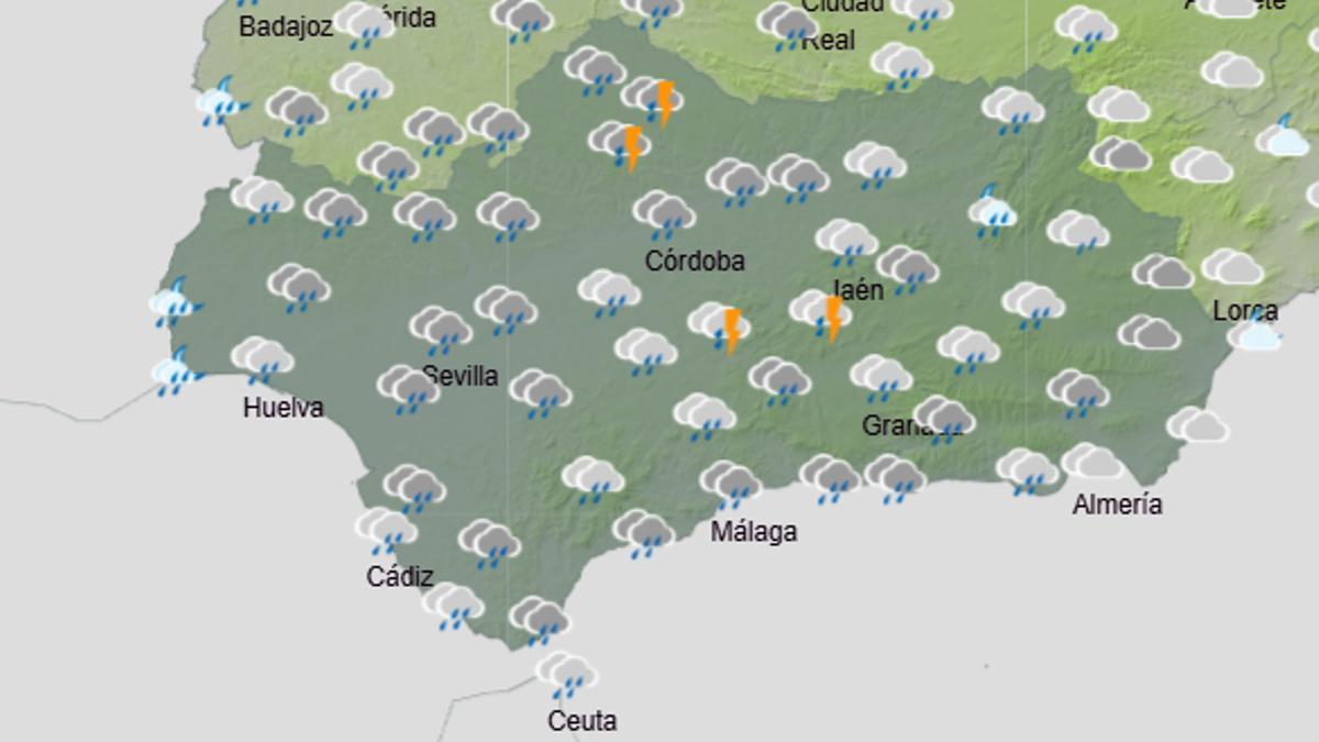 Mapa de la Aemet para este jueves, 13 de noviembre.
