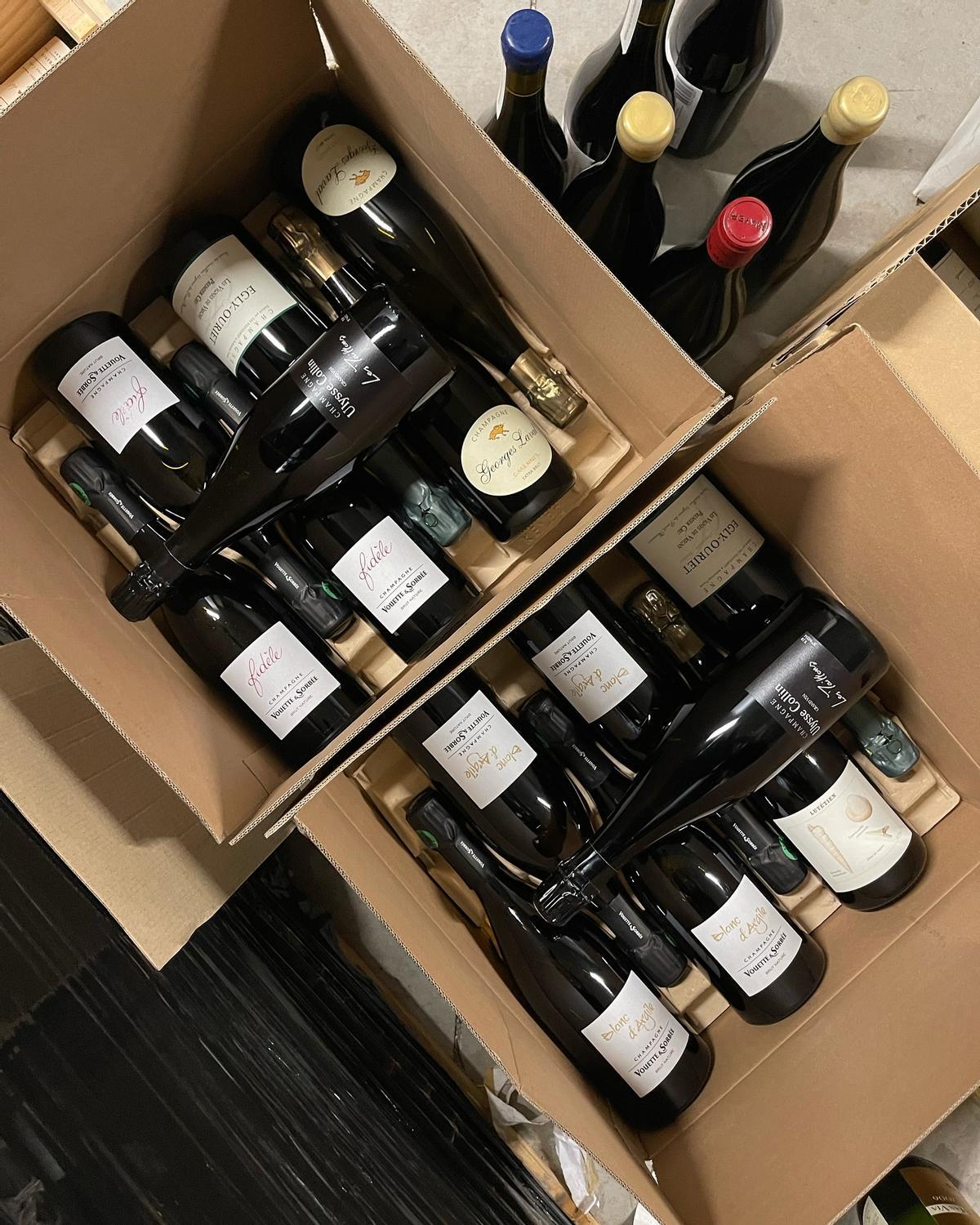 Algunas de las referencias de vinos de la distribuidora.